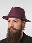 Шляпа STETSON арт. 2118110 FEDORA WOOLFELT (малиновый)